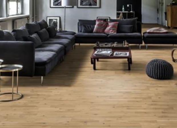 Beyond Retro Collection in Urban Brown Strip Hardwood