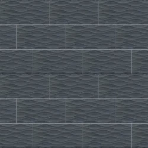 LANE AVE WAVE 4X16 in Midnight Tile