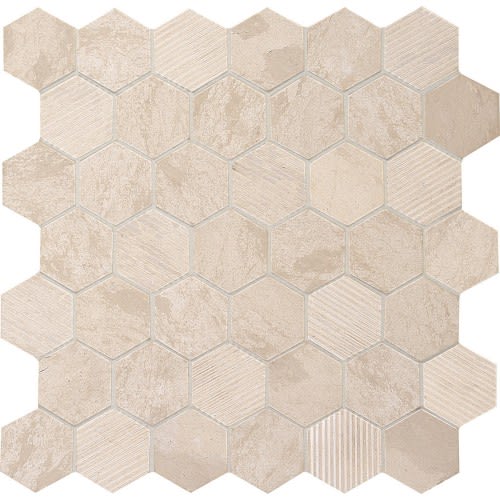Limestone Collection in Adour Creme 12x24 Hexagon Natural Stone