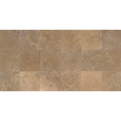Travertine Collection in Noce 12x12 Textured Natural Stone