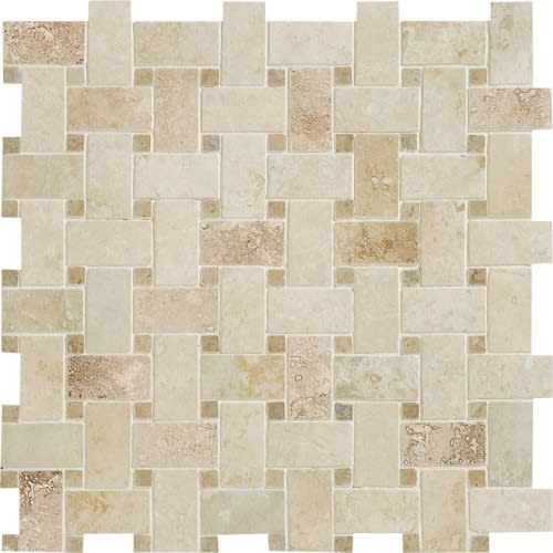 Travertine Collection in Turco Classico Basketweave Natural Stone