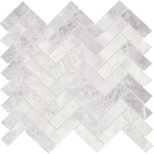 Eclessia Marble in Cristallo Herringbone Natural Stone