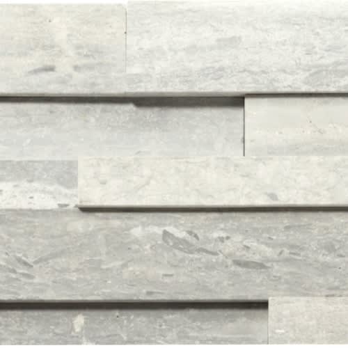 Metro in Blue 3d Ledger 6" X 24" Natural Stone