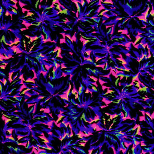Flaming Floral Fluorescent - 18 in Fluorescent Carpet