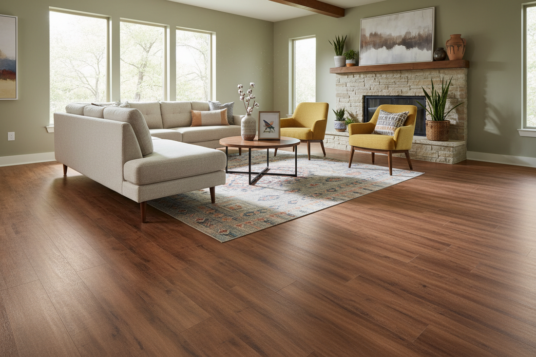 Living room vinyl that looks like wood in Tulsa, Oklahoma