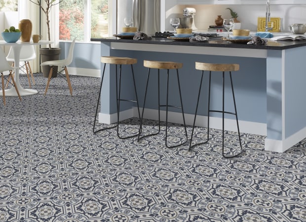 Silver - Tapestry in Denim Vinyl Sheet Goods