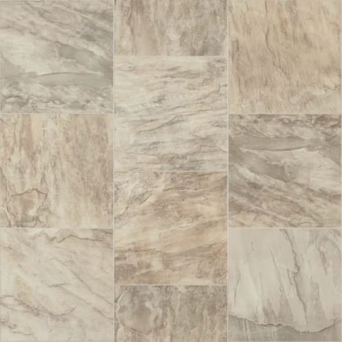 Cambridge in Limestone - Silver Vinyl Sheet Goods