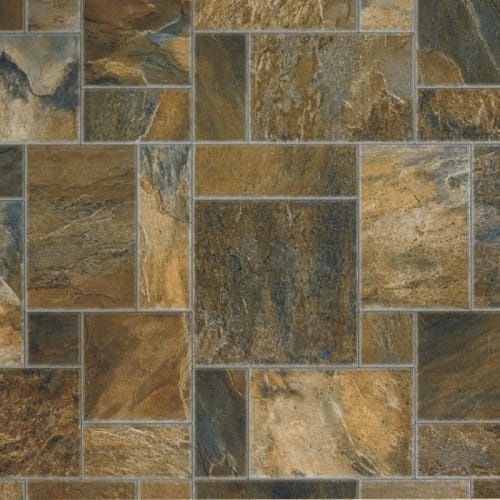 City Plaza in Calico - Platinum Vinyl Sheet Goods