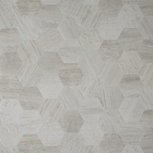 Hive in Pollen - Silver Vinyl Sheet Goods