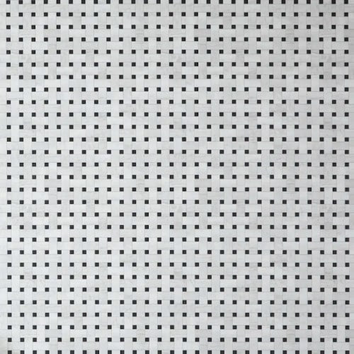 Lattice in Elderberry - Silver Vinyl Sheet Goods
