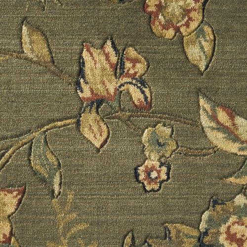 Grand Parterre Grand Flora in Va01 Olive Carpet