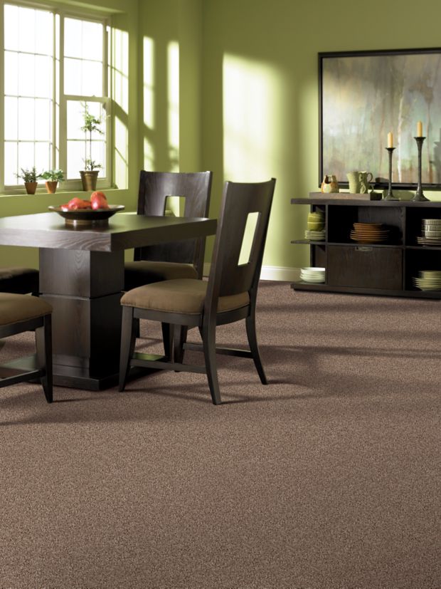 Simply Grey I in Vintage Mahogany Carpet