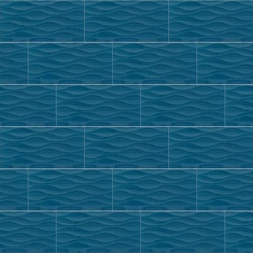LANE AVE WAVE 4X16 in Deep Sea Tile