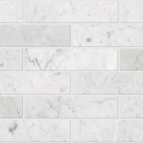 CHATEAU 2X8 BRICK in Bianco Carrara Tile