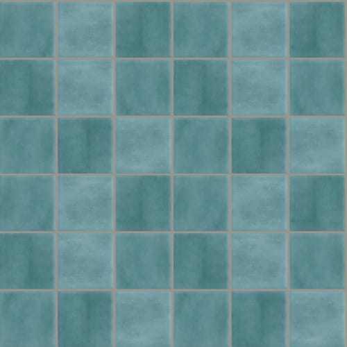 SUNSET GLOW 4X4 SQ in Capri Blue Tile