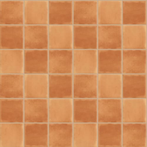 SUNSET GLOW 4X4 SQ in Sorrento Orange Tile