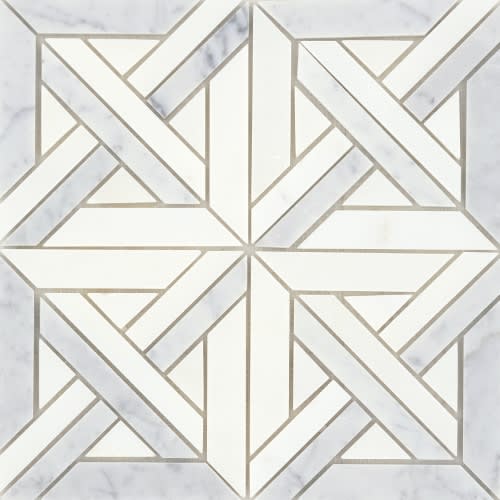 Alluro in Mini Castle Silver 12" X 12" Natural Stone