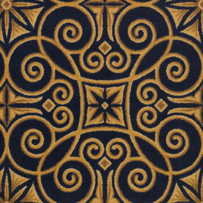 Antique Scroll - 26 in Navy Carpet