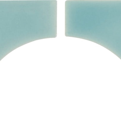 Cursive in Soft Teal Mosaic 3"x6" 2-Corner