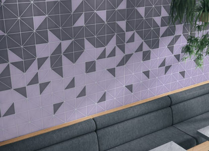 Cursive in Iris Mosaic 6"x6" 4-Corner Tile