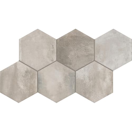 Cotto Revival in Ash Hexagon Tile