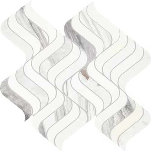 Eclessia Marble in Volakas Blend Wave Natural Stone