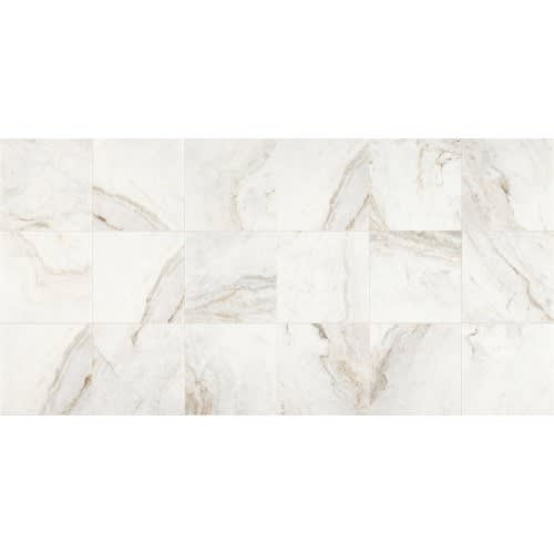 Marble Collection in Daphne White 18x18 Honed Natural Stone