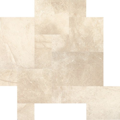 Marble Collection in Phaedra Cream Versailles Pattern 16x16 Natural Stone