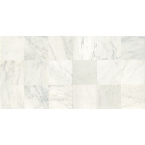 Marble Collection in First Snow Elegance 18x18 Polished Natural Stone