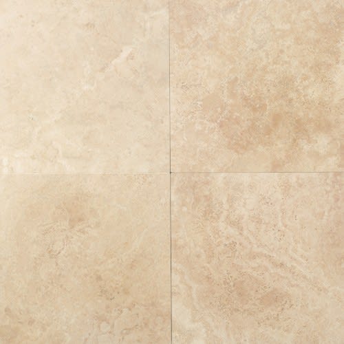 Travertine Collection in Mediterranean Ivory 18x18 Honed Natural Stone