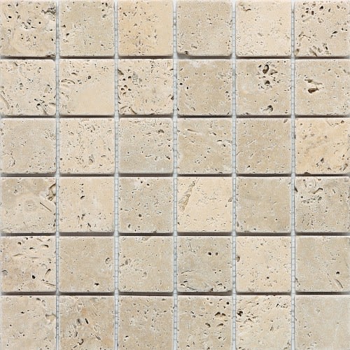 Travertine Collection in Mediterranean Ivory Straight Joint Natural Stone