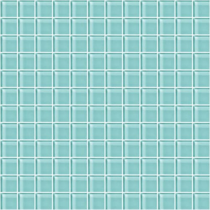Glass Blox in Aqua Gleam 1"x1"