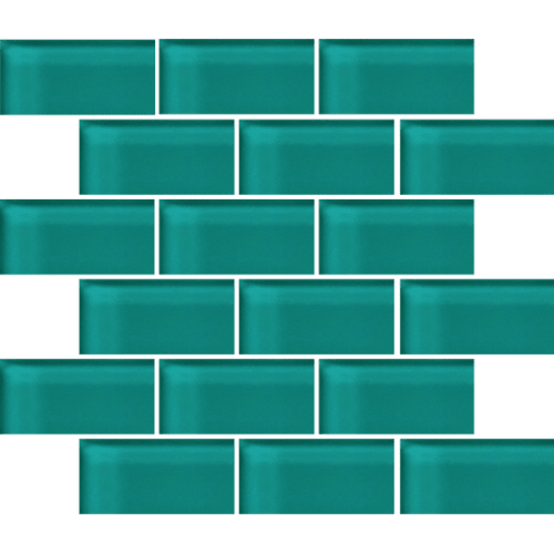 Glass Blox in Jade Lustre 2"x4" Glass Tile