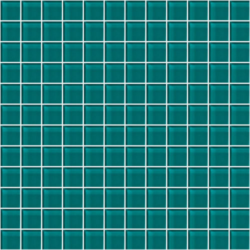 Glass Blox in Vivid Teal 1"x1" Glass Tile