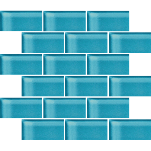 Glass Blox in South Sea 2"x4" Glass Tile