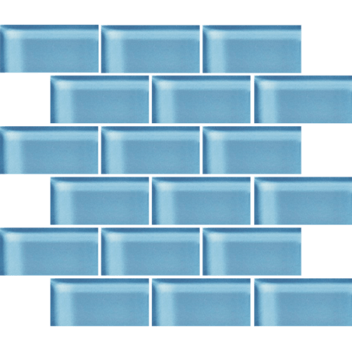 Glass Blox in Glacier 2"x4" Glass Tile