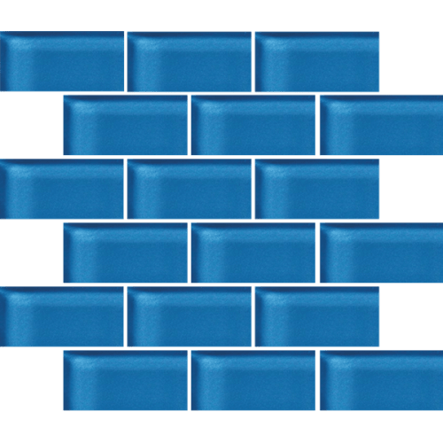 Glass Blox in Aegean 2"x4" Glass Tile