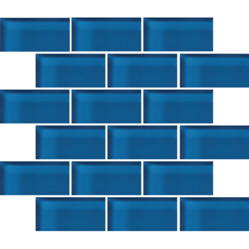 Glass Blox in Sapphire 2"x4" Glass Tile