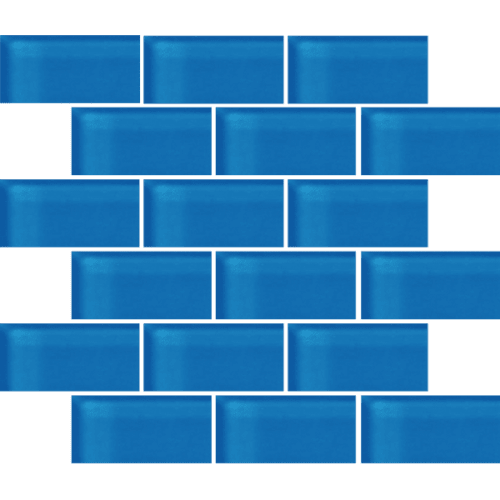 Glass Blox in Blue Grotto 2"x4" Glass Tile