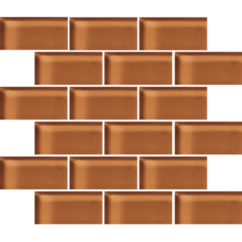 Glass Blox in Iced Tea 2"x4" Glass Tile