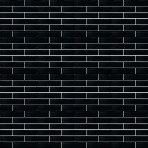 Glass Blox in Black Magic 1/2"x2" Glass Tile