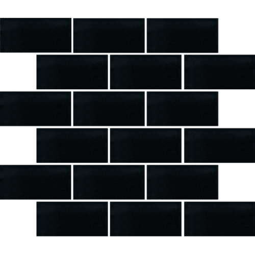 Glass Blox in Black Magic 2"x4" Glass Tile