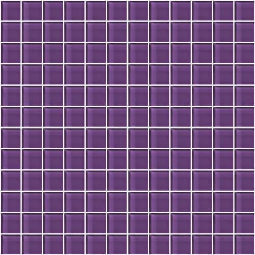 Glass Blox in Grape Sparkle 1"x1" Glass Tile