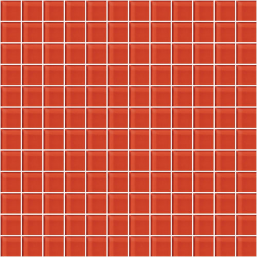 Glass Blox in Flame 1"x1" Glass Tile