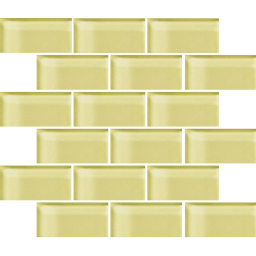 Glass Blox in Lemon Zest 2"x4" Glass Tile