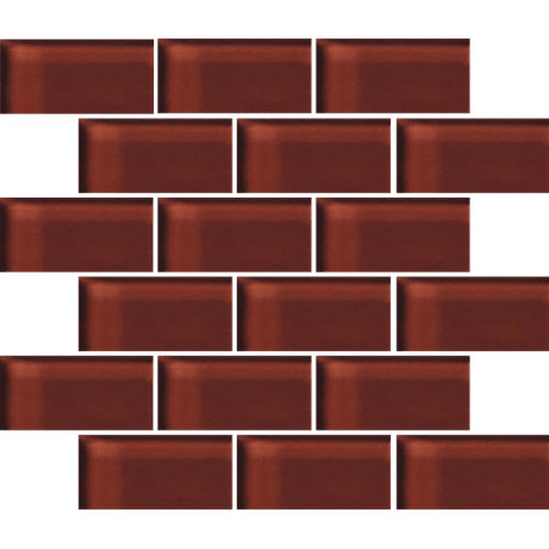 Glass Blox in Brandy 2"x4" Glass Tile