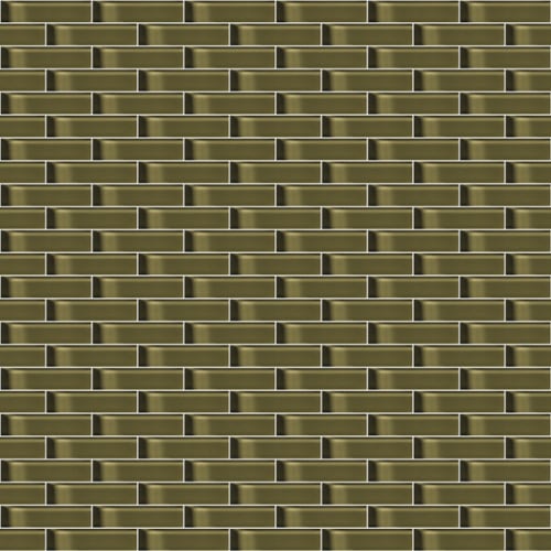Glass Blox in Deep Sea 1/2"x2" Glass Tile