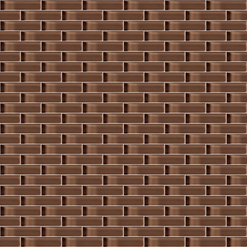 Glass Blox in Coffee 1/2"x2" Glass Tile
