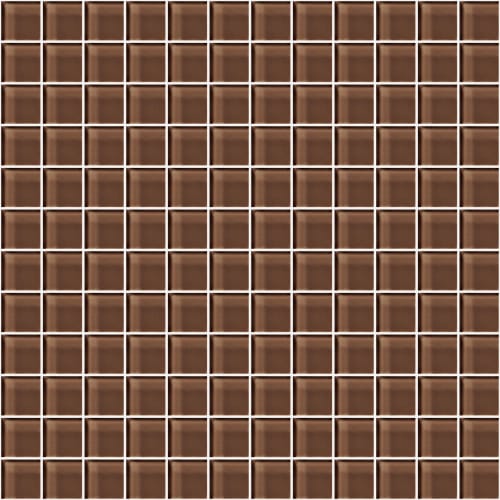 Glass Blox in Coffee 1"x1" Glass Tile