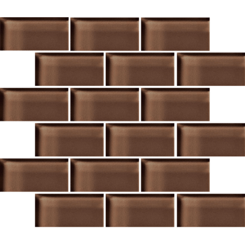 Glass Blox in Coffee 2"x4" Glass Tile